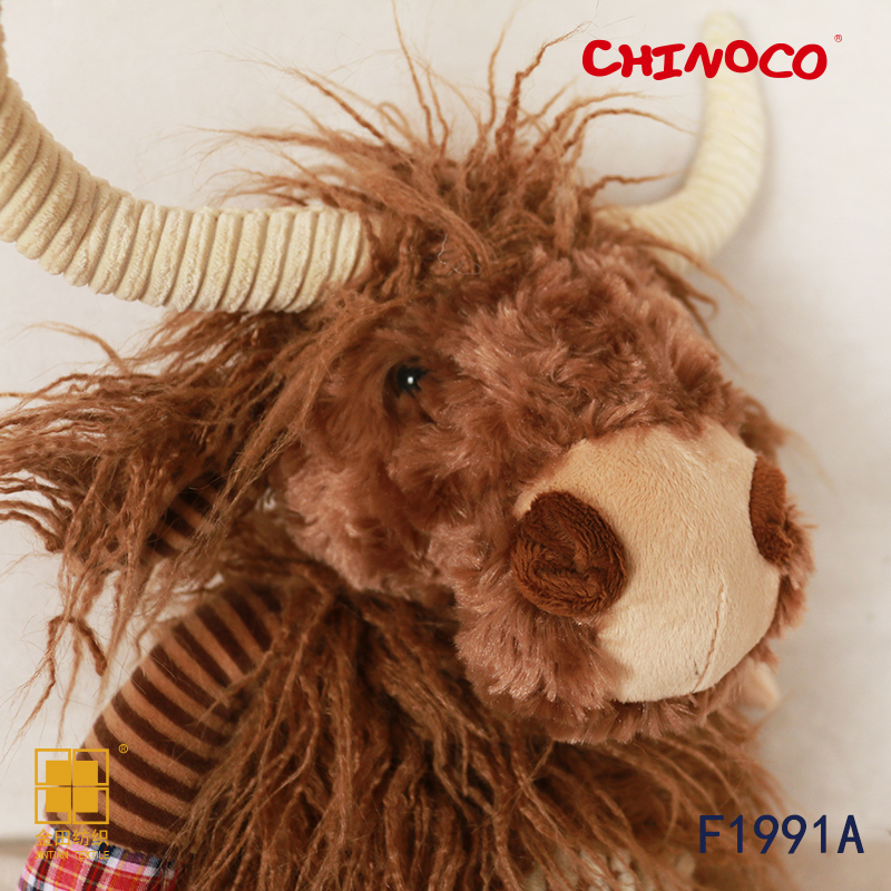 Plush Toys Long Fur Cuddly Highland Cow